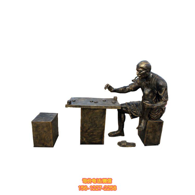 玻璃鋼象棋人物雕塑，完美點綴園林景區景觀
