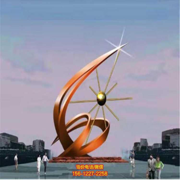 不銹鋼抽象雕塑，美化廣場景觀