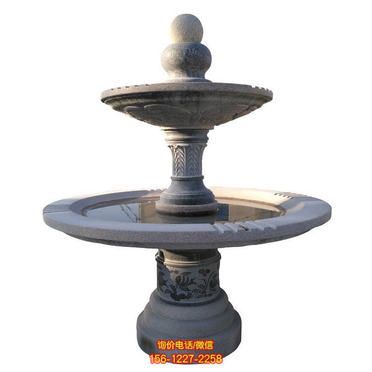 花崗巖浮雕歐式噴泉雕塑，裝點(diǎn)別墅庭院 