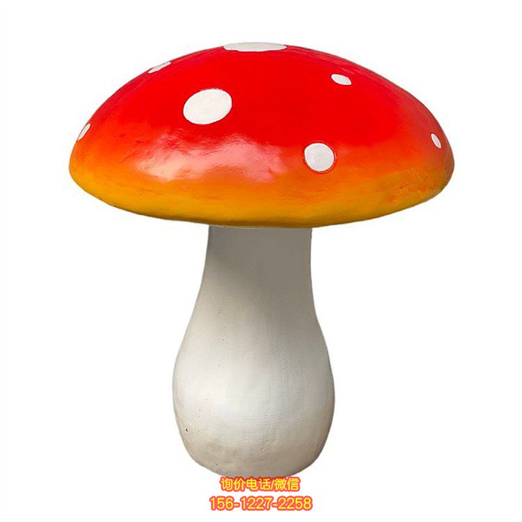 玻璃鋼卡通彩繪蘑菇雕塑，為幼兒園帶來可愛動(dòng)感