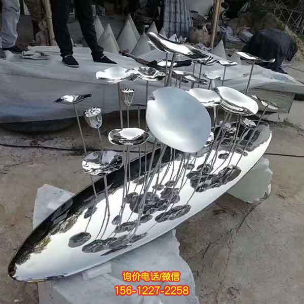 荷葉雕塑，美化水景園林景觀