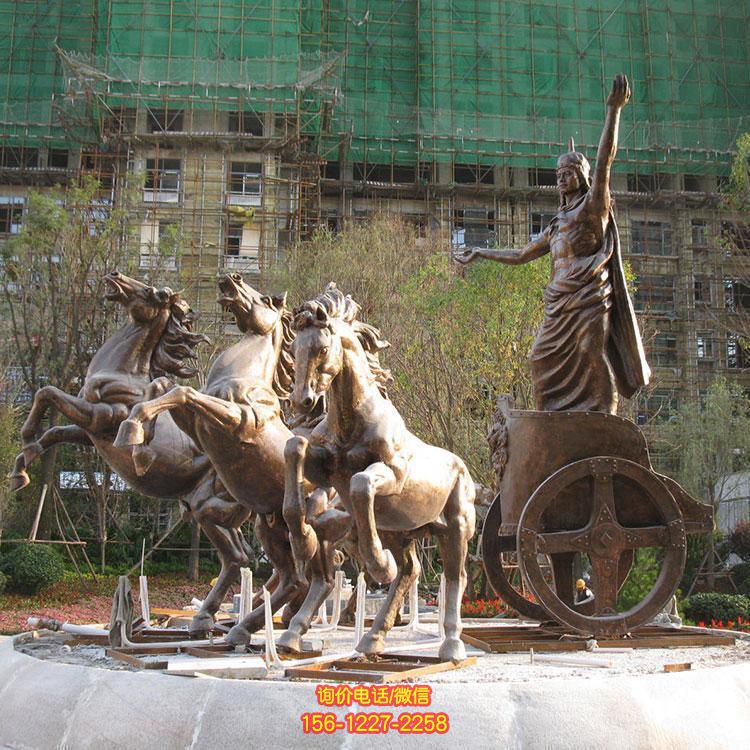 玻璃鋼太陽神阿波羅戰車 廣場步行街景區雕塑