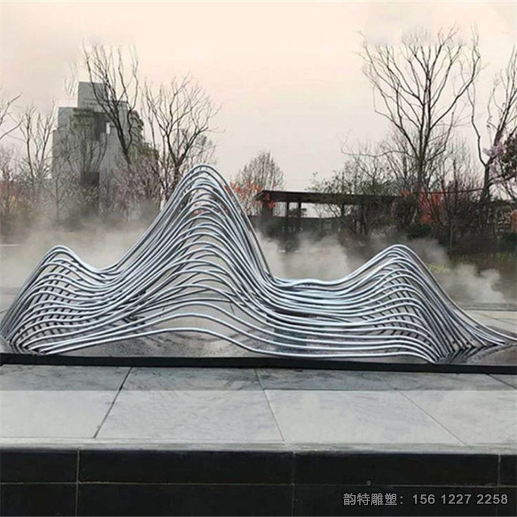 不銹鋼管假山雕塑，抽象鋼管假山雕塑加工廠